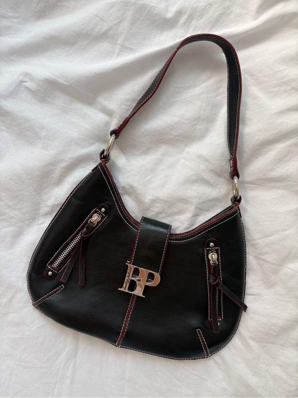 Baby Phat Vintage y2k Black Shoulder Bag with Red Trim